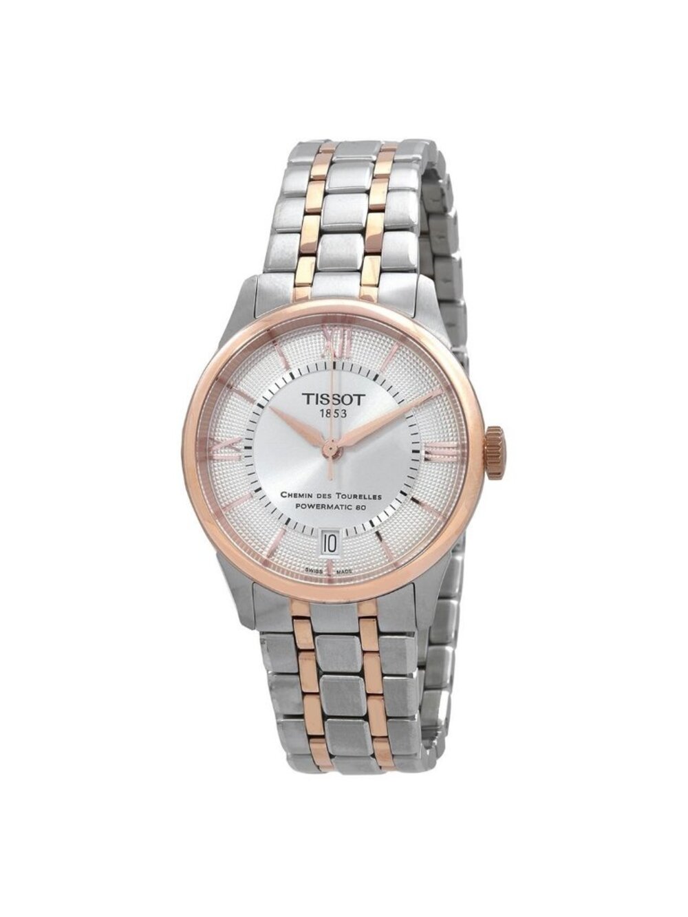 NWT Tissot Chemin Des Tourelles Automatic Silver Dial Two-Tone Ladies Watch